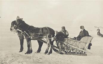 (RUSSIA--SIBERIA) An album with 84 photographs documenting the reconstruction of two ships at Lake Baikal to continue the Trans-Siberia